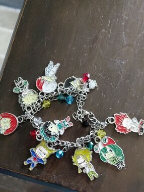 Anime Character Charm Bracelet - Colorful Enamel Charms